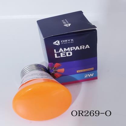 LAMPARA LED NARANJA GOTA GUIRNALDA 2W E27 OR629O