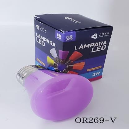 LAMPARA LED VIOLETA GOTA GUIRNALDA 2W E27 OR629V