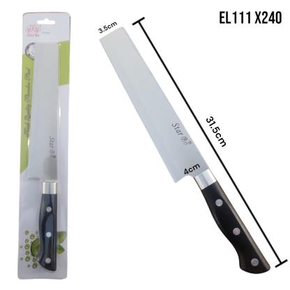 CUCHILLO 8" NEGRO EN BLISTER P SANDIA