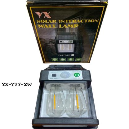 LAMPARA FILAMENTO SOLAR DOBLE DE PARED YX777-2