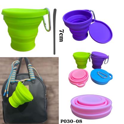 VASO DE SILICONA PLEGABLE C LLAVERO X500