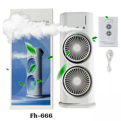 VENTILADOR DOBLE C HUMIDIFICADOR Y LUZ C MOVIMIENT