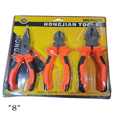 PINZA 8" X3 EN BLISTER X 40