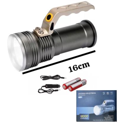 LINTERNA CON MANIJA METAL RECARGABLE 690