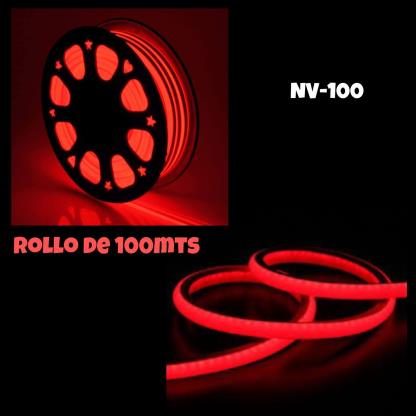 TIRA DE NEON ROJO ROLLO 100MTS