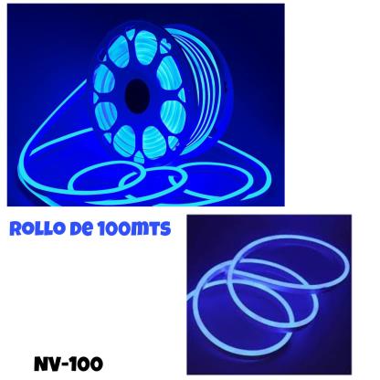 TIRA DE NEON AZUL ROLLO DE 100MTS