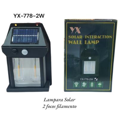 LAMPARA FILAMENTO SOLAR DOBLE DE PARED YX778-2W