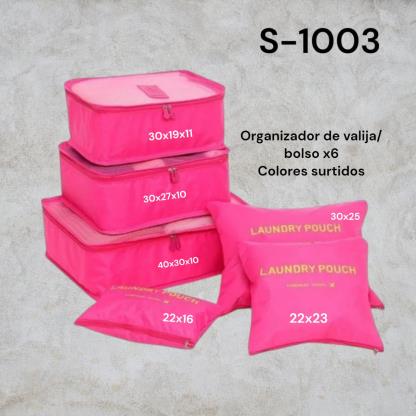 ORGANIZADOR DE VIAJE X6 S-1003 COLORES SURTIDOS