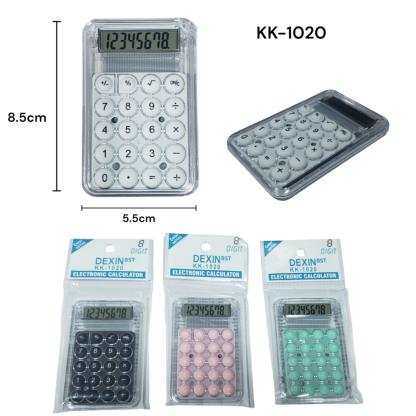 CALCULADORA MINI TRANSP. 8DIG 1 AG10 KK- 1020