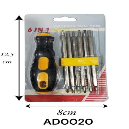 DESTORNILLADOR 6EN1 EN BLISTER AD0020