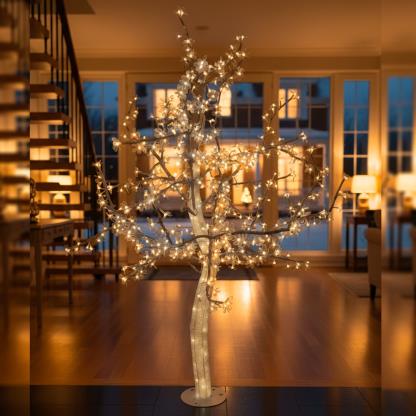 ARBOL BLANCO CALIDO 576LED FIJO 180CM