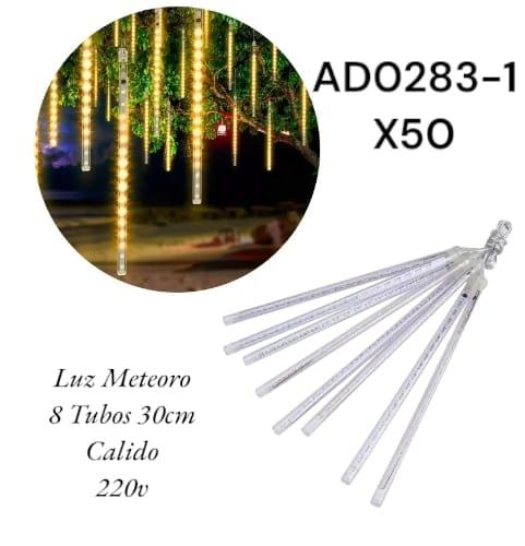 LLUVIA LED 8 TUBOS 30CM CALIDO METEORO AD0283-1
