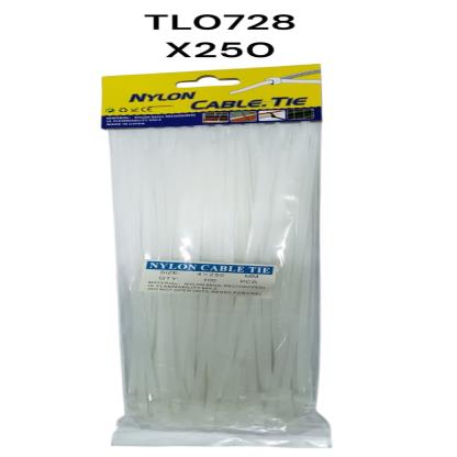 PRECINTOS BLANCOS 4MMX25CM BOLSA X100