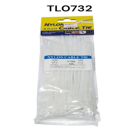 PRECINTO BLANCO 3MMX15CM BOLSA X100