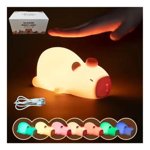 LAMPARA CAPIBARA SILICONA RGB 15X6CM KP ZH-160JK