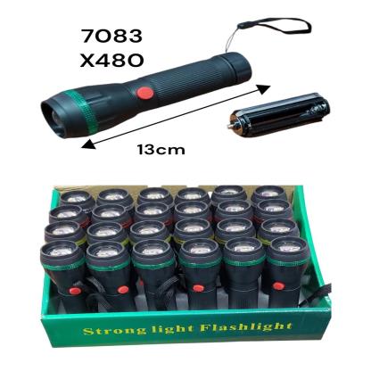 LINTERNA 1LED ZOOM NEGRA PLAST (E CAJA X24) 7083