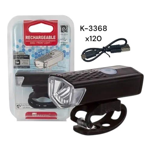 LUZ DE BICI FRONTAL RECARGABLE K-3368