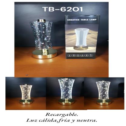 LAMPARA DE MESA ACRILI ESTRELLAS 23X10 USB TB-6201