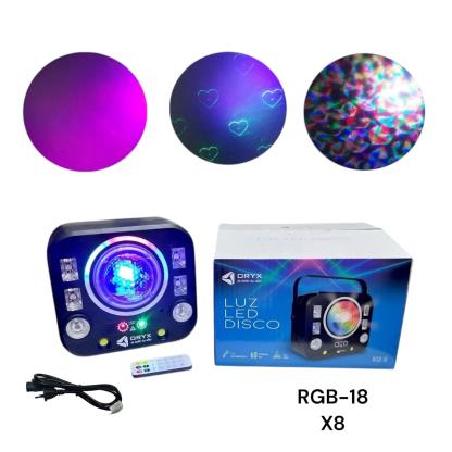LUZ DISCO 6EN1 BOLICHE 20X19CM RGB-18