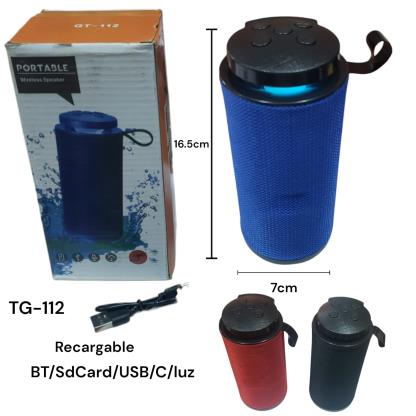PARLANTE PORTATIL C LUZ TG-112 REC.
