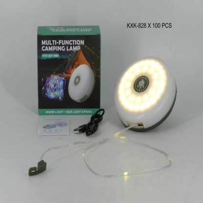 LAMPARA DE CAMPING RECARGABLE MULTIFUNCION KXK-828