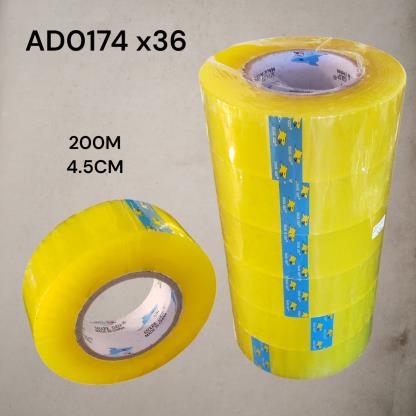 CINTA EMBALAR TRANSPARENT 4.5CM X200M 52MIC AD0174