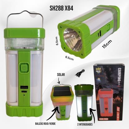 LINTERNA CAMPING RECARG USB SOLAR SH288