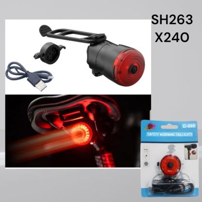 LUZ DE BICI TRASERA RECARG CIRCUL SH263