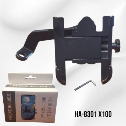 SOPORTE CELULAR P MOTO ESPEJO METAL HA-8301