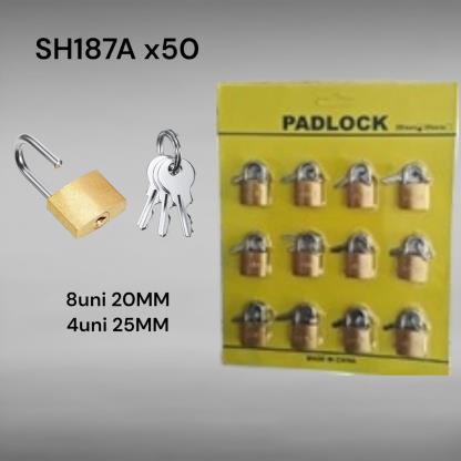CANDADO 20 20 25 BLISTER X12 SH187A