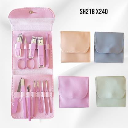 SET MANICURA X12 ESTUCHE COLORES PASTEL SH218