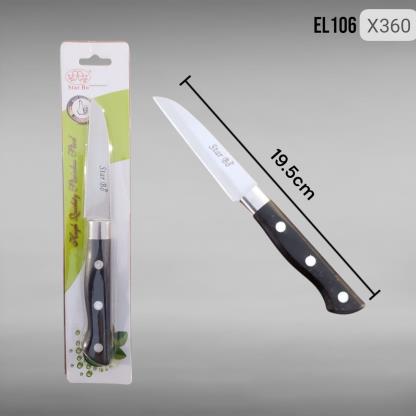 CUCHILLO 3.5" P FRUTAS M.NEGRO EN BLISTER EL106