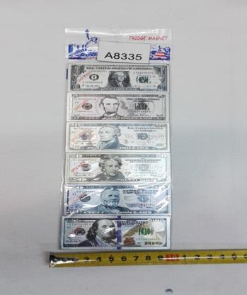 IMANES X6 BILLETES DOLAR 9X4CM A8335 TP