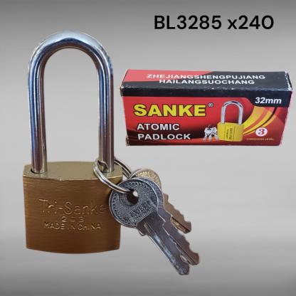 CANDADO DORADO 32MM ARO LARGO BL3285