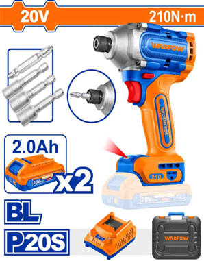 Llave de impacto inalámbrica 20V 1/4’’ 210NM + Car