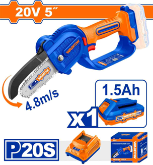 SIERRA PODADORA INALAMBRICA 20V + BATERIA 1.5 Y CA