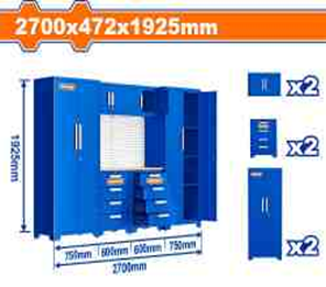 MUEBLE GABINETE DE TRABAJO PARA HERRAMIENTAS 270 x