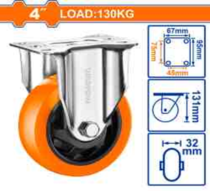 RUEDA 4'' HASTA 130KG (MATERIAL PP + PVC)