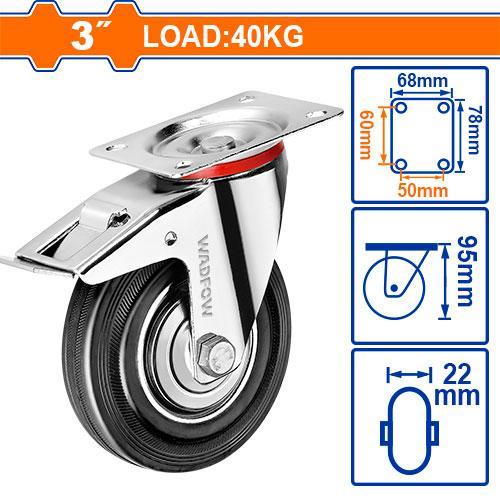 Rueda Giratoria con freno 3"