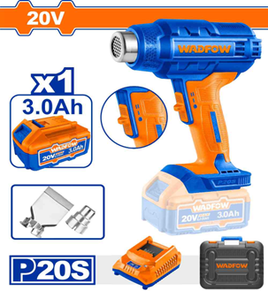 PISTOLA DE CALOR INALAMBRICA 300 - 550°C 20V + 1 C