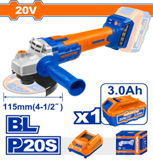 Amoladora angular inalámbrica 20v