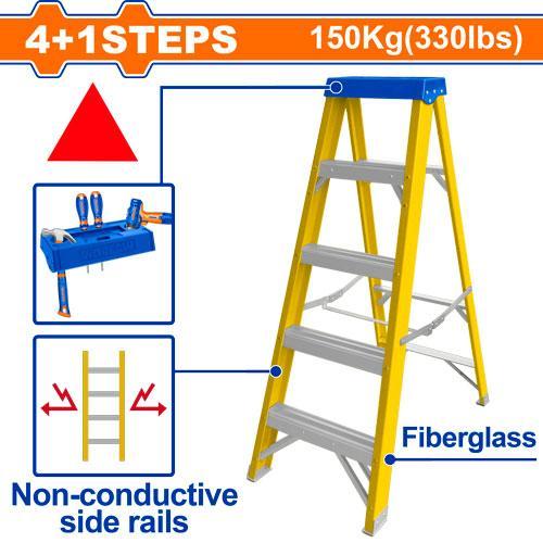 Escalera De Fibra De Vidrio De Un Solo Lado 4 esca