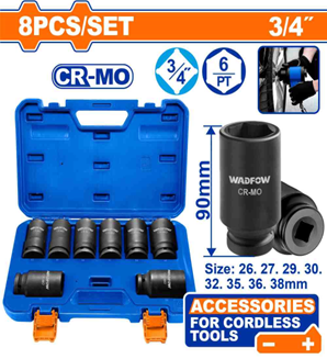 Jgo de Tubos E. 3/4’’ de Impacto 8 PZS 26 mm - 38 
