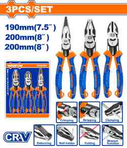 Set de alicates 3 Piezas 7.5'' (190 MM) - 8'' (200