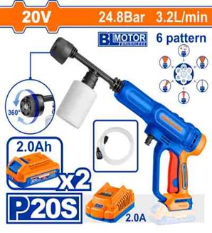Hidrolavadora A Presión 20V 28.5 BAR + Cargador + 