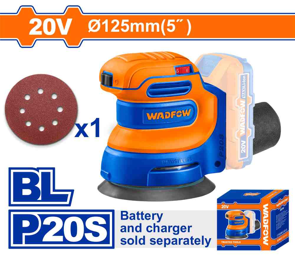 Lijadora roto orbital Inalámbrica 20V 13000 RPM 12