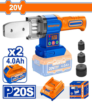 Termofusora Inalámbrica 20V + 2 BAT. 4 AH + Cargad