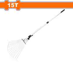 Rastrillo de Metal 15 Dientes Mango Extensible